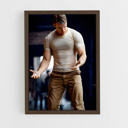 ap-captain america-5 cadre Bois foncé