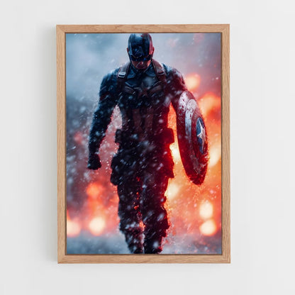 ap-captain america-7 cadre Bois clair