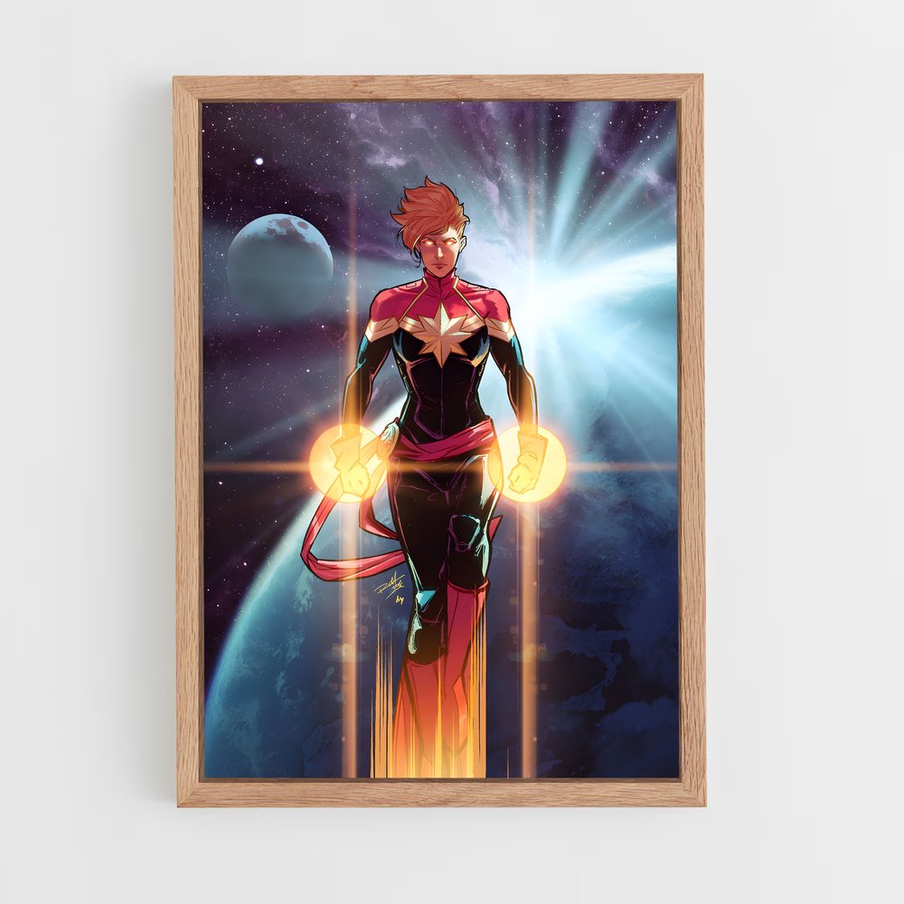 ap-captain marvel-2 cadre Bois clair