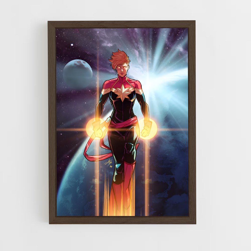 ap-captain marvel-2 cadre Bois foncé