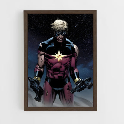 ap-captain marvel-9 cadre Bois foncé