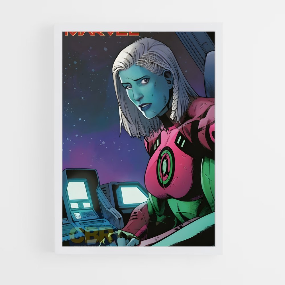 ap-captain marvel kree-1 cadre Blanc