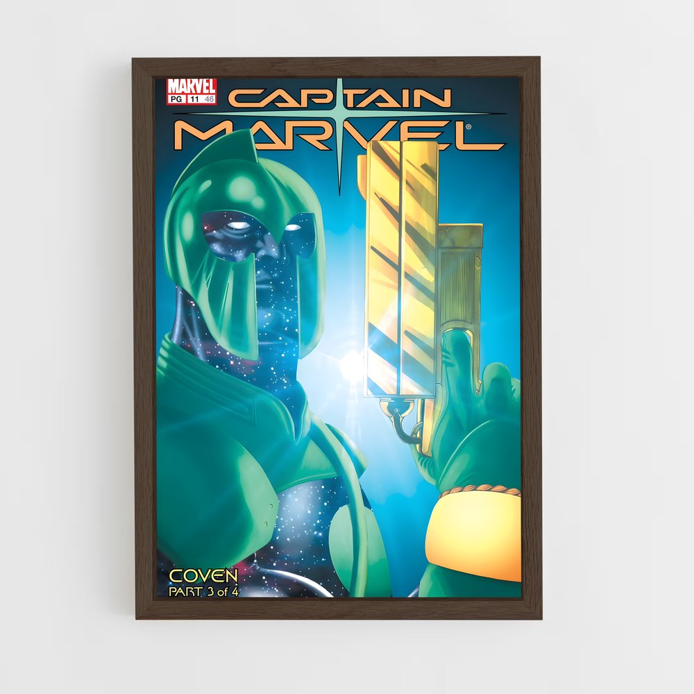 ap-captain marvel kree-5 cadre Bois foncé