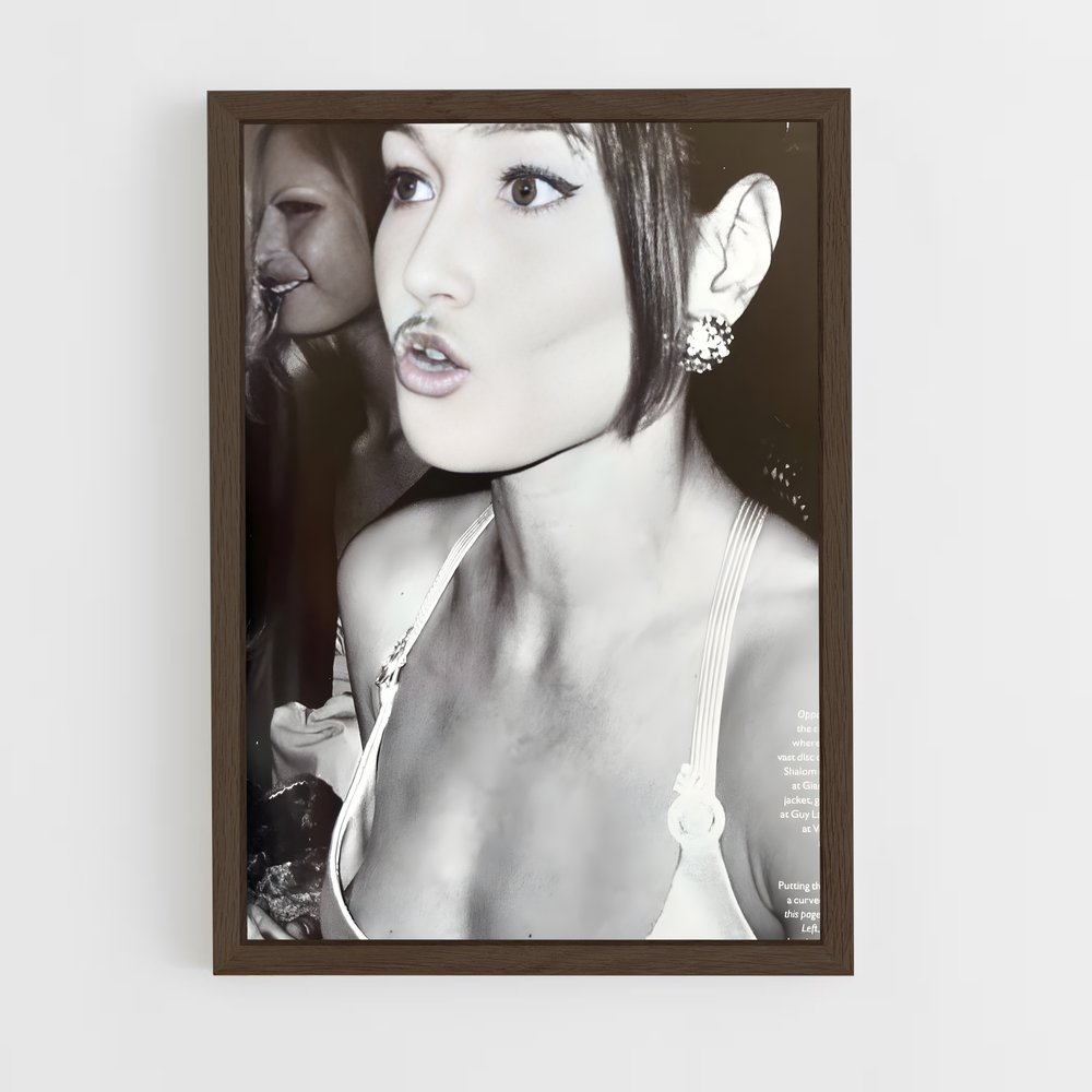 ap-carla bruni-2 cadre Bois foncé