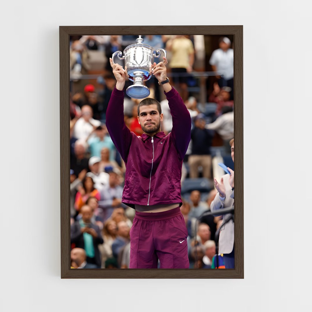 ap-carlos alcaraz-8 cadre Bois foncé