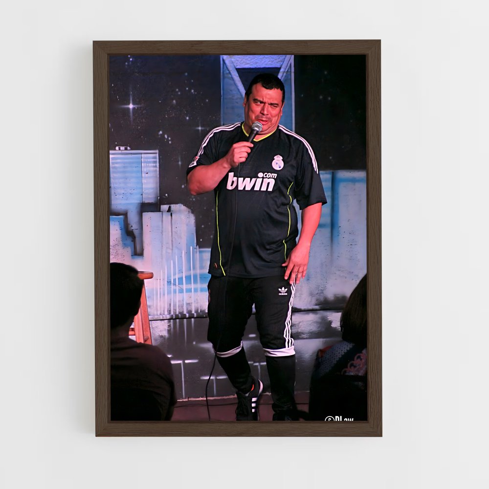 ap-carlos mencia-2 cadre Bois foncé