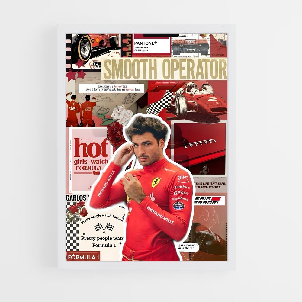 ap-carlos sainz-4 cadre Blanc