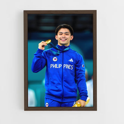 ap-carlos yulo-1 cadre Bois foncé