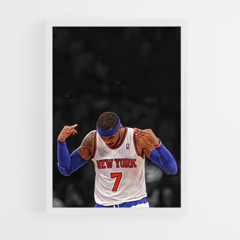 ap-carmelo anthony-9 cadre Blanc