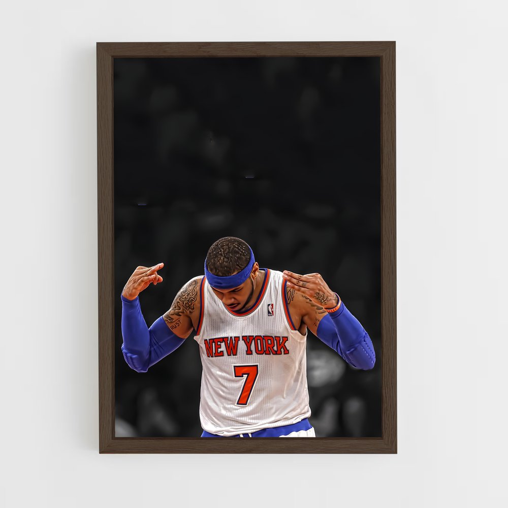 ap-carmelo anthony-9 cadre Bois foncé