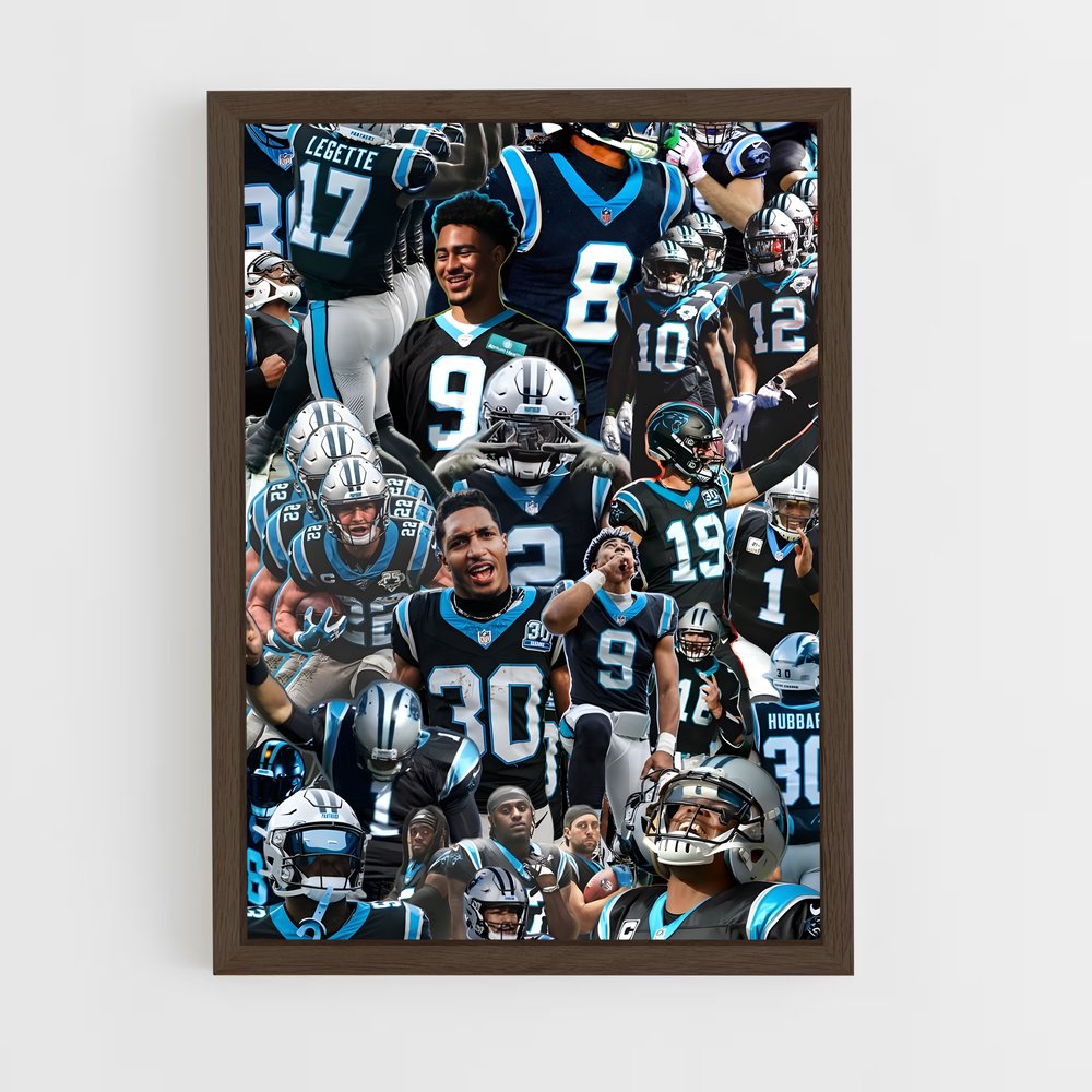 ap-carolina panthers-1 cadre Bois foncé