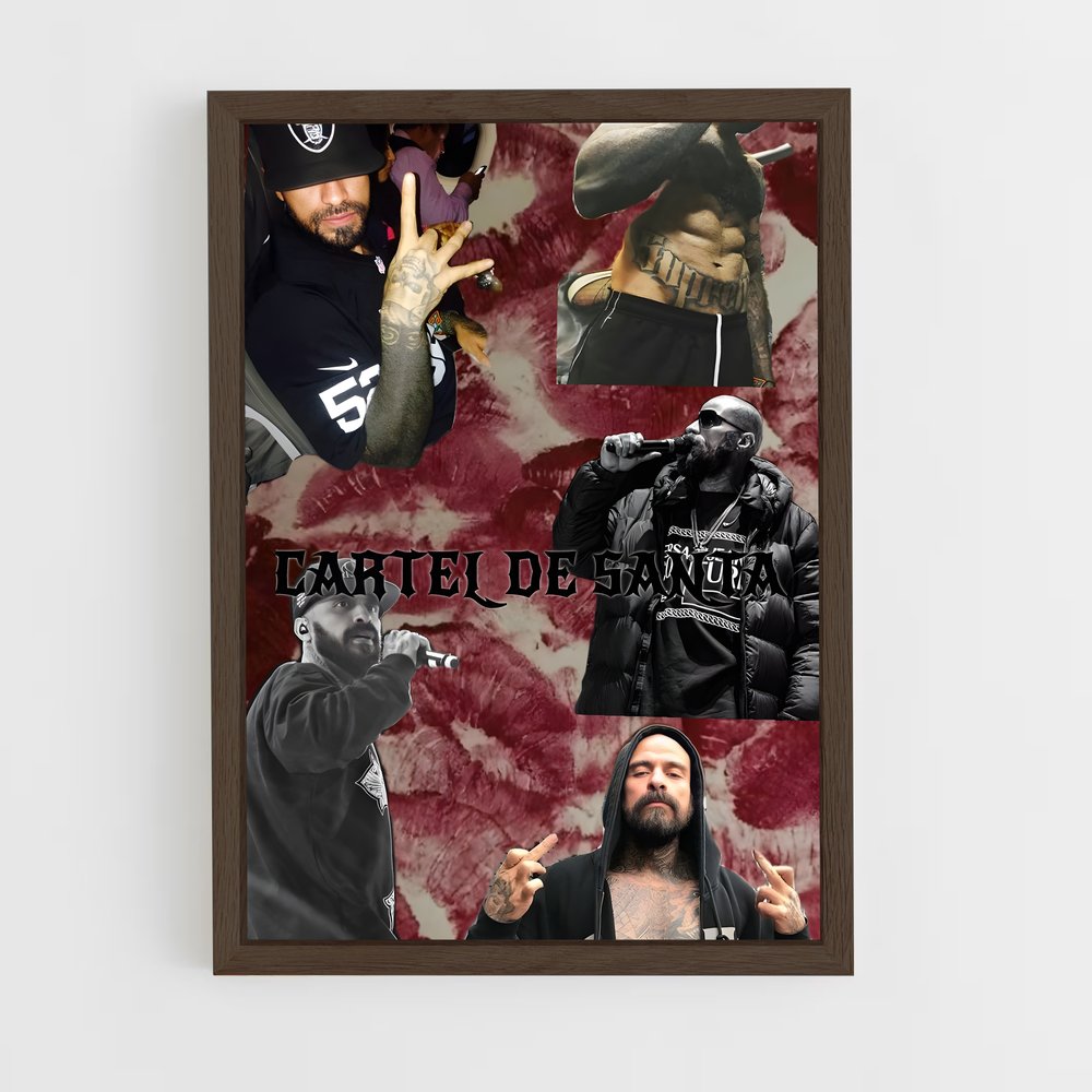 ap-cartel de santa-7 cadre Bois foncé