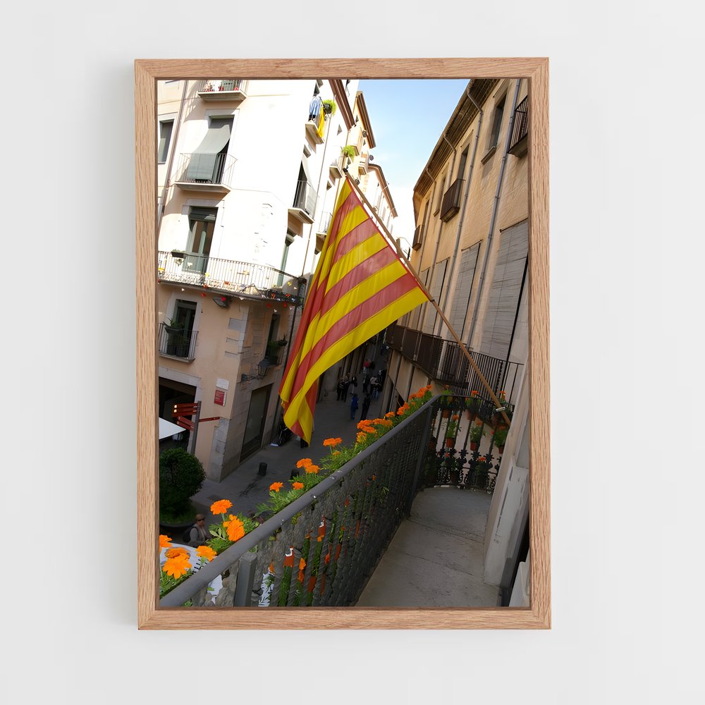 ap-catalonia flag-3 cadre Bois clair