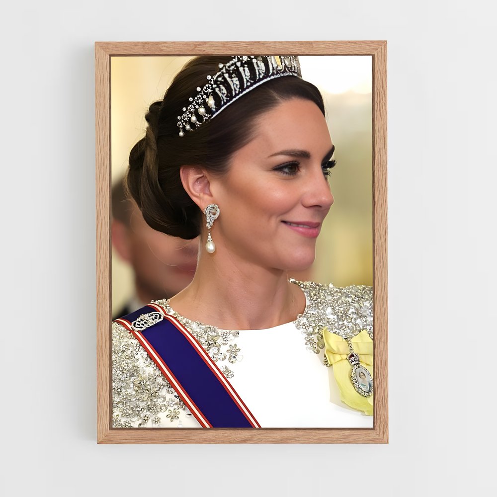 ap-catherine princess of wales-8 cadre Bois clair