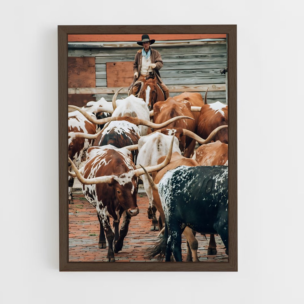 ap-cattle ranch-4 cadre Bois foncé