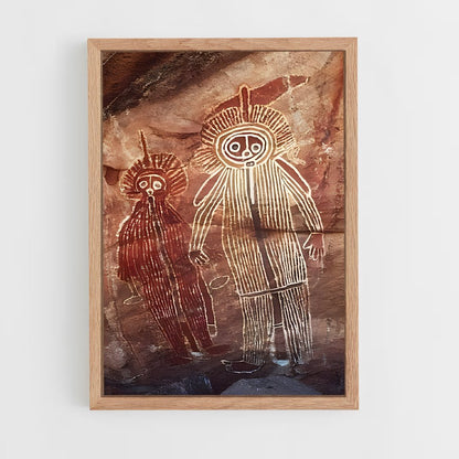 ap-cave paintings-6 cadre Bois clair
