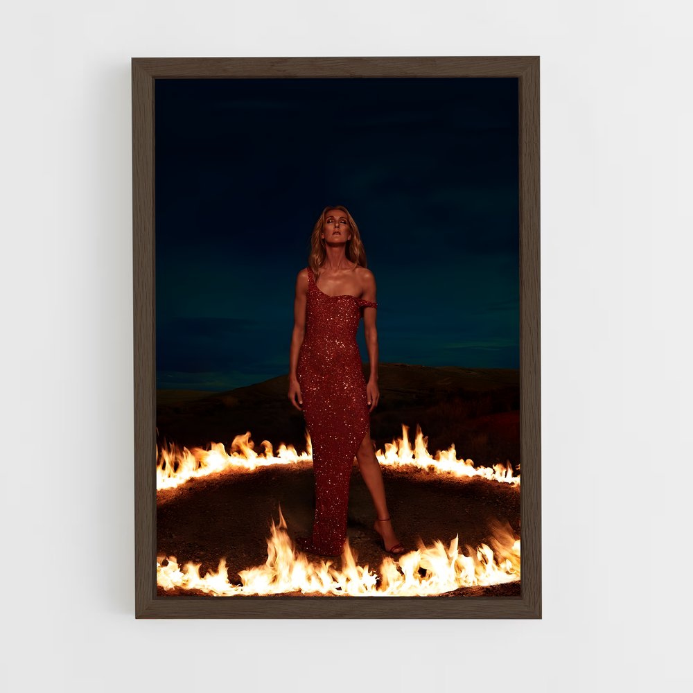 ap-celine dion-2 cadre Bois foncé