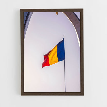 ap-chad flag-2 cadre Bois foncé