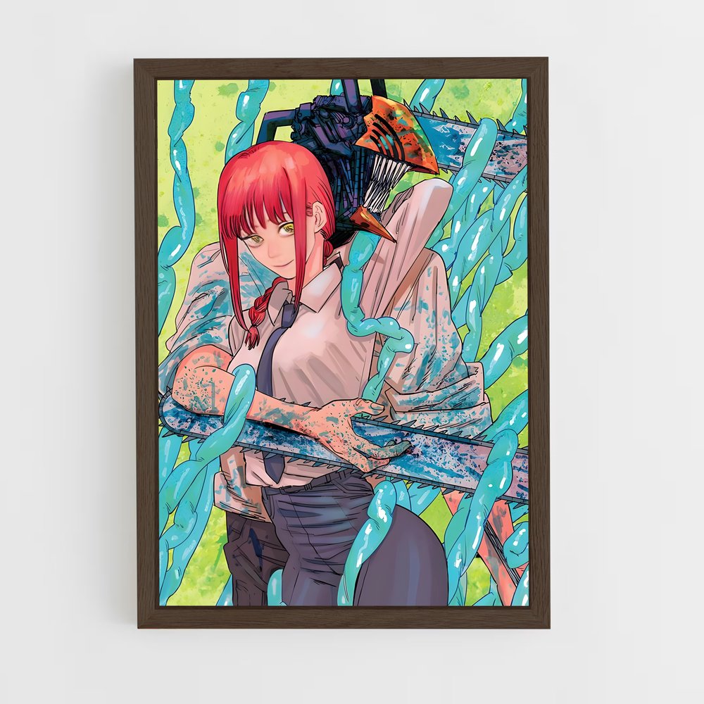 ap-chainsaw man-4 cadre Bois foncé
