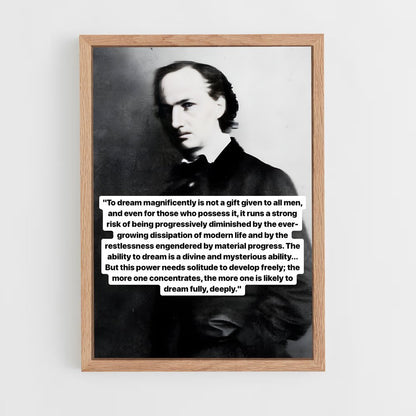 ap-charles baudelaire-6 cadre Bois clair