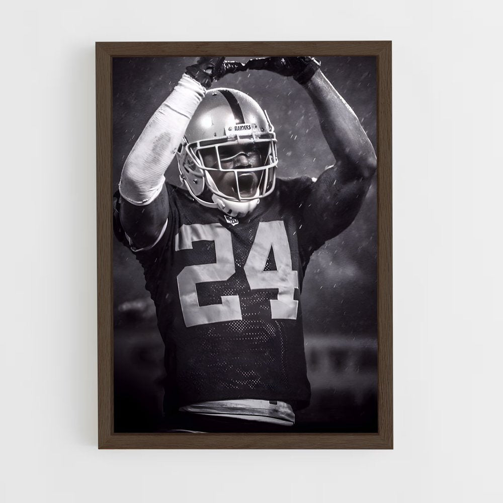 ap-charles woodson-9 cadre Bois foncé