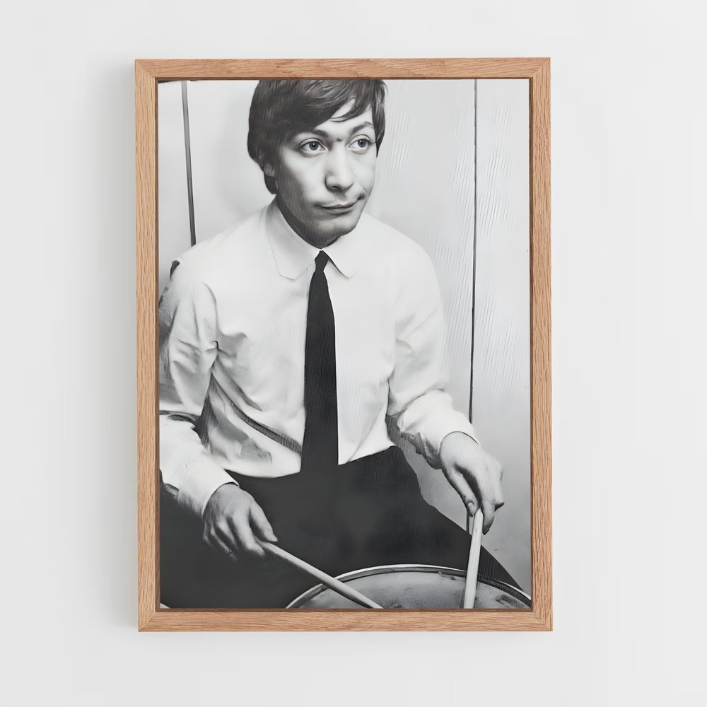 ap-charlie watts-2 cadre Bois clair