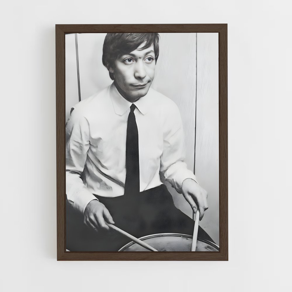 ap-charlie watts-2 cadre Bois foncé