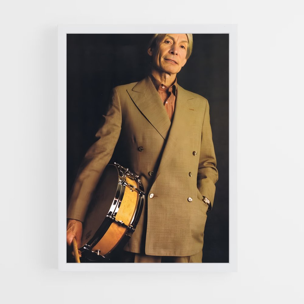 ap-charlie watts-3 cadre Blanc