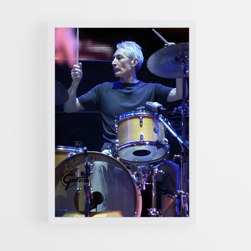 ap-charlie watts-5 cadre Blanc