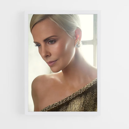 ap-charlize theron-1 cadre Blanc