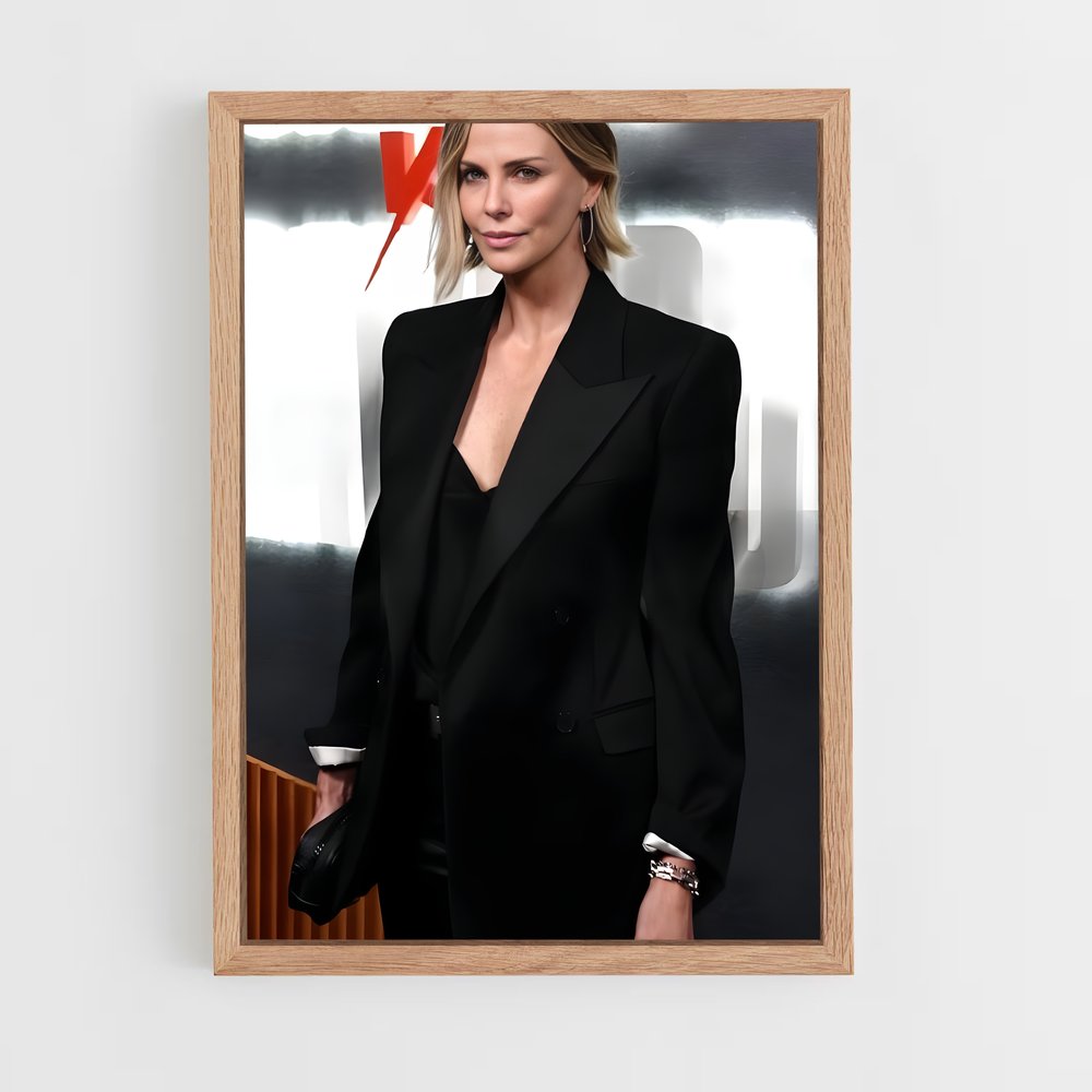 ap-charlize theron-12 cadre Bois clair