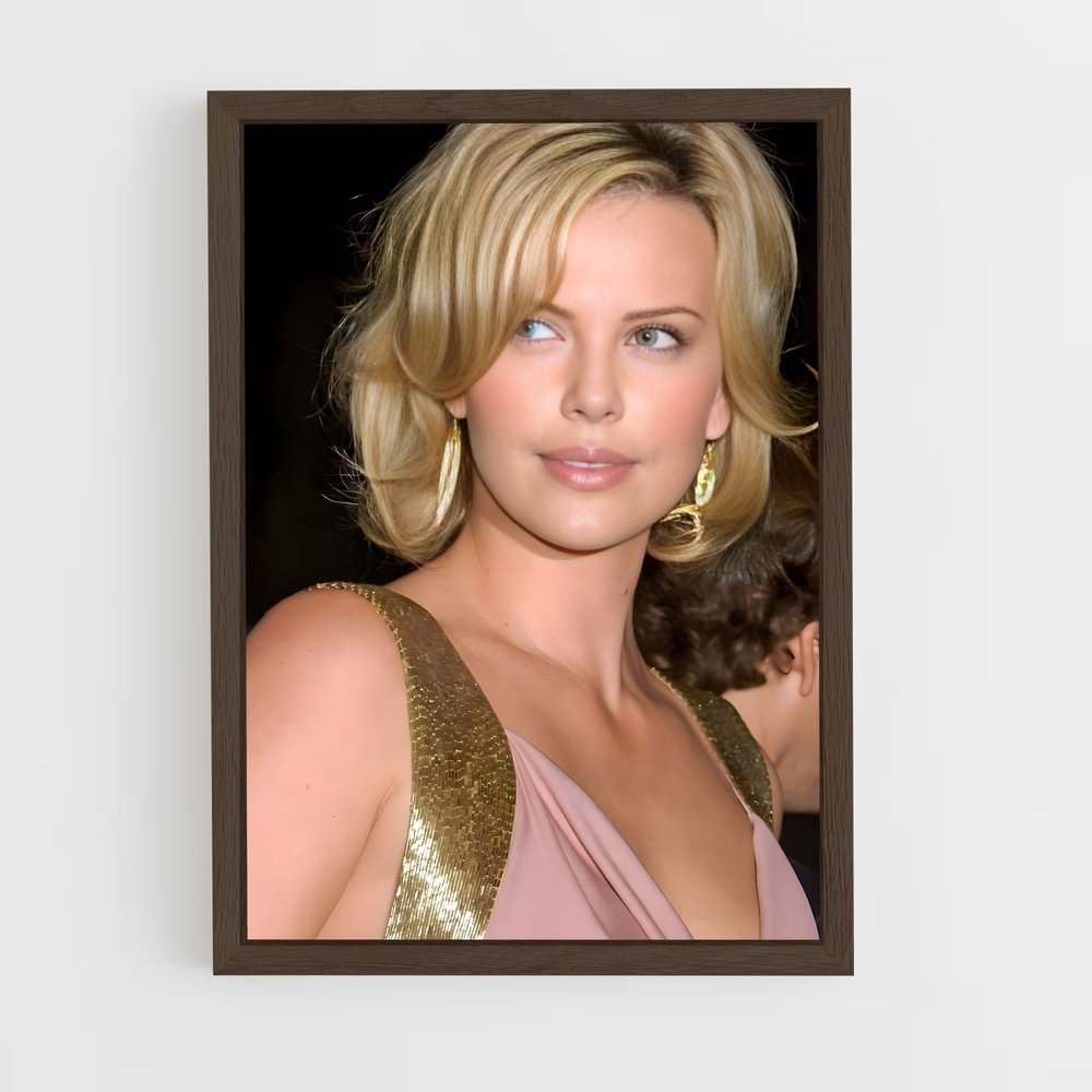 ap-charlize theron-2 cadre Bois foncé