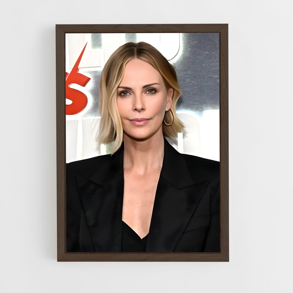 ap-charlize theron-3 cadre Bois foncé
