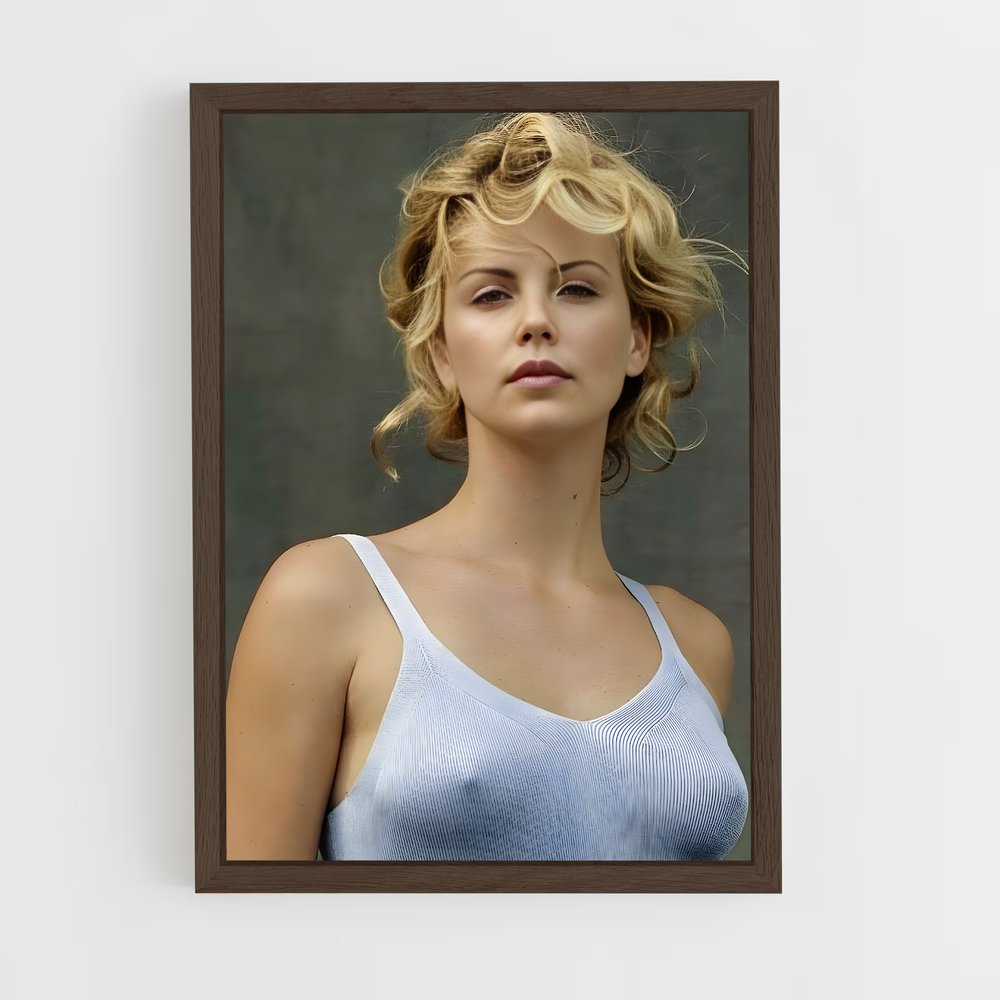 ap-charlize theron-4 cadre Bois foncé