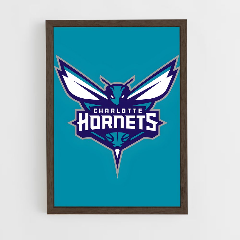 ap-charlotte hornets-1 cadre Bois foncé