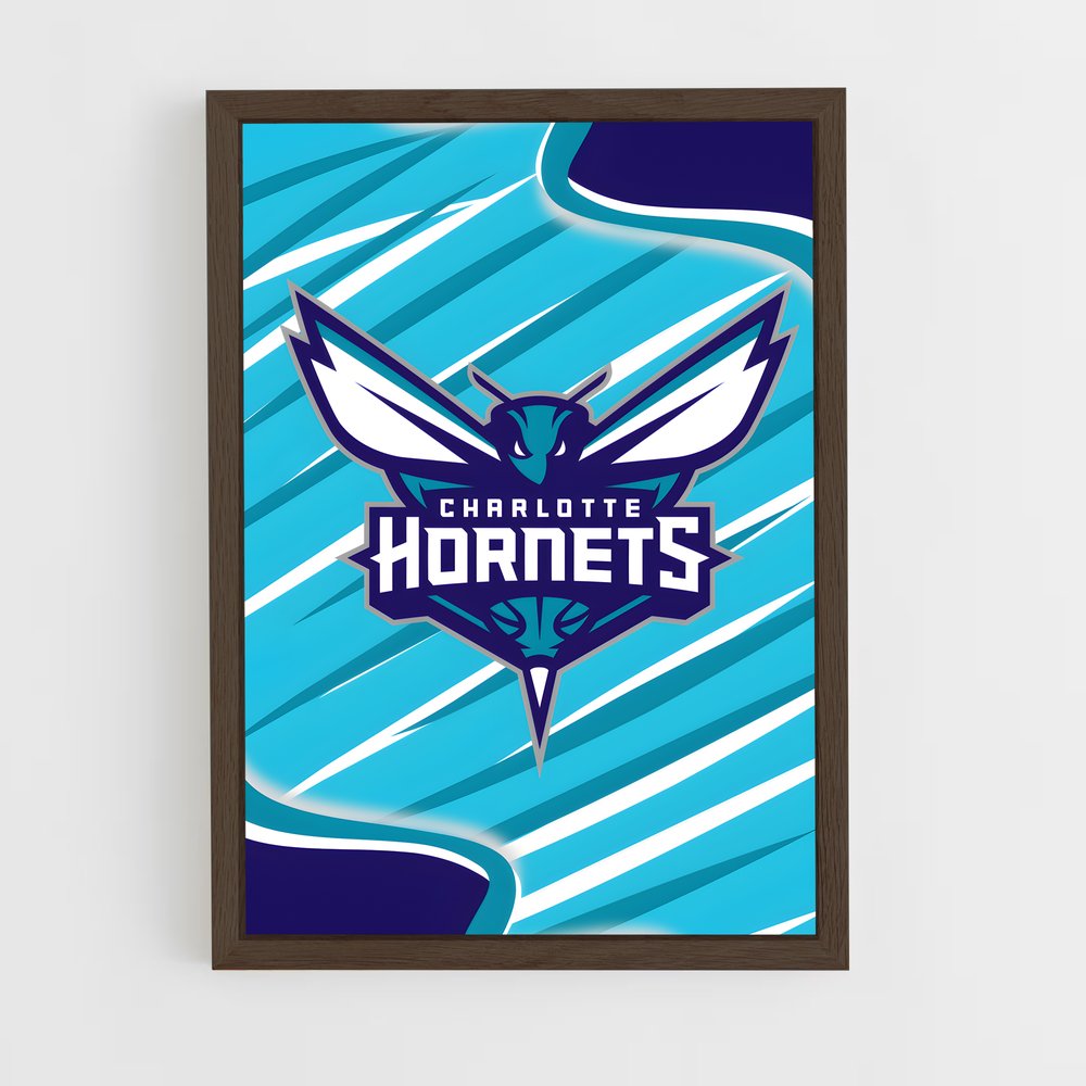 ap-charlotte hornets-3 cadre Bois foncé