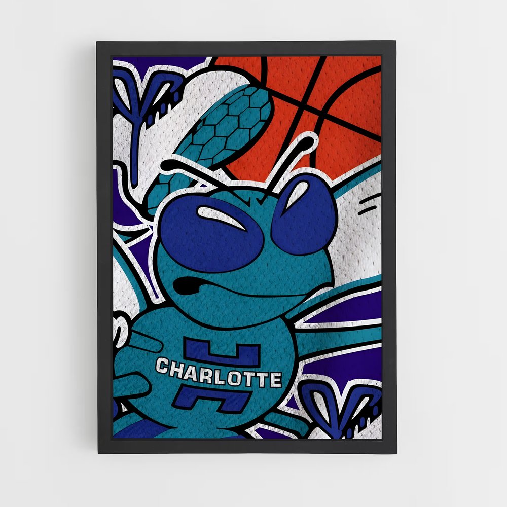 ap-charlotte hornets-4 cadre Noir