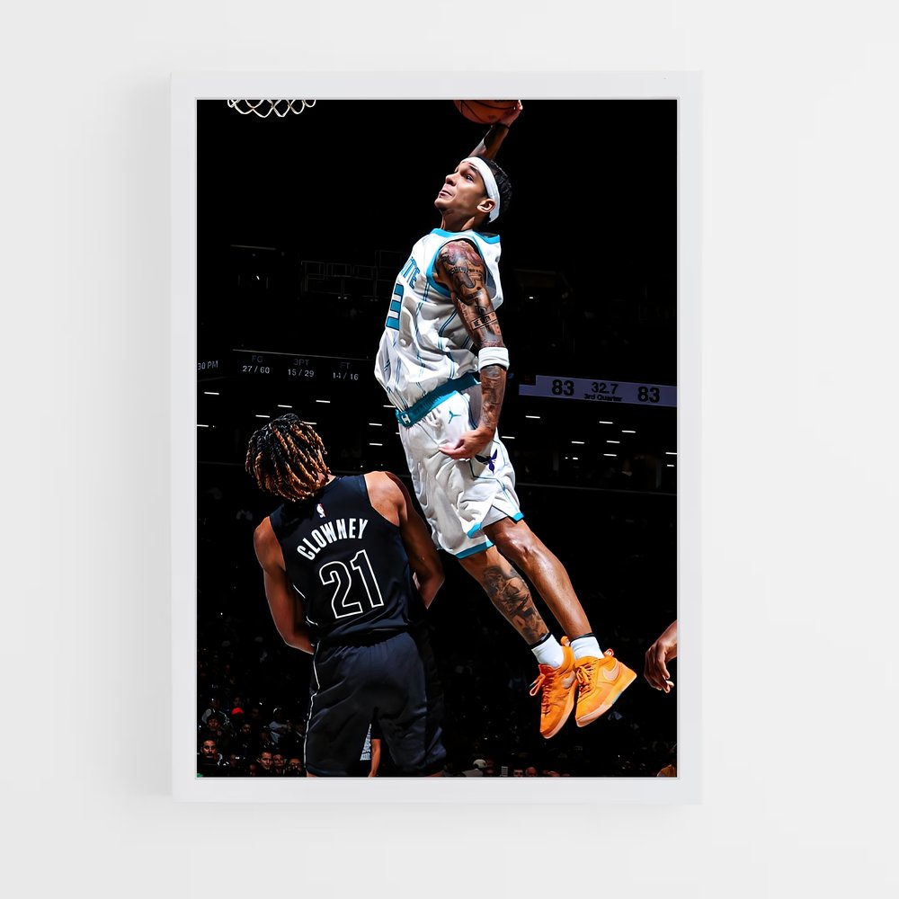 ap-charlotte hornets-5 cadre Blanc