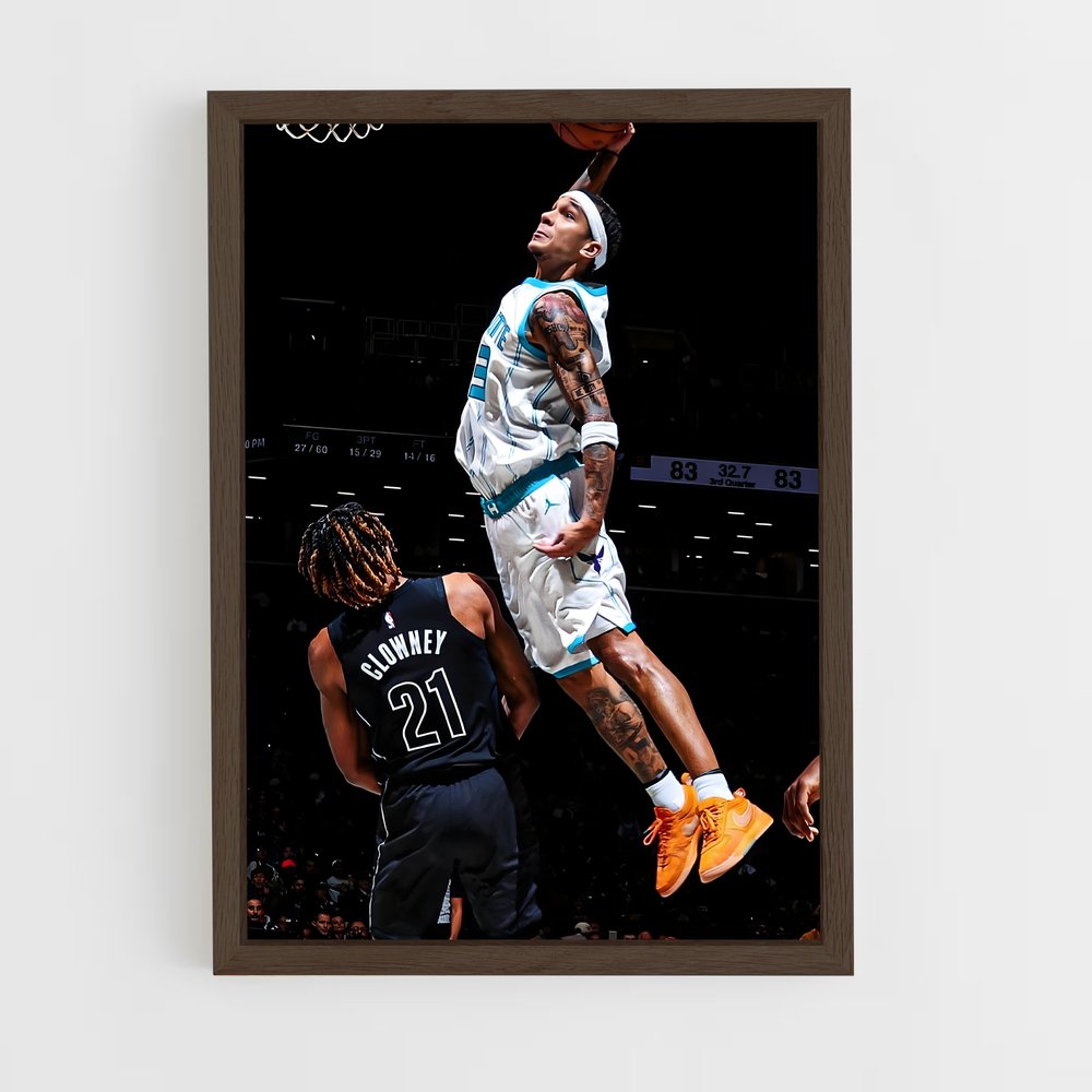 ap-charlotte hornets-5 cadre Bois foncé