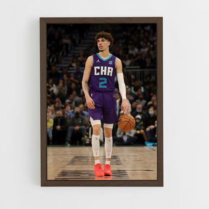 ap-charlotte hornets-6 cadre Bois foncé
