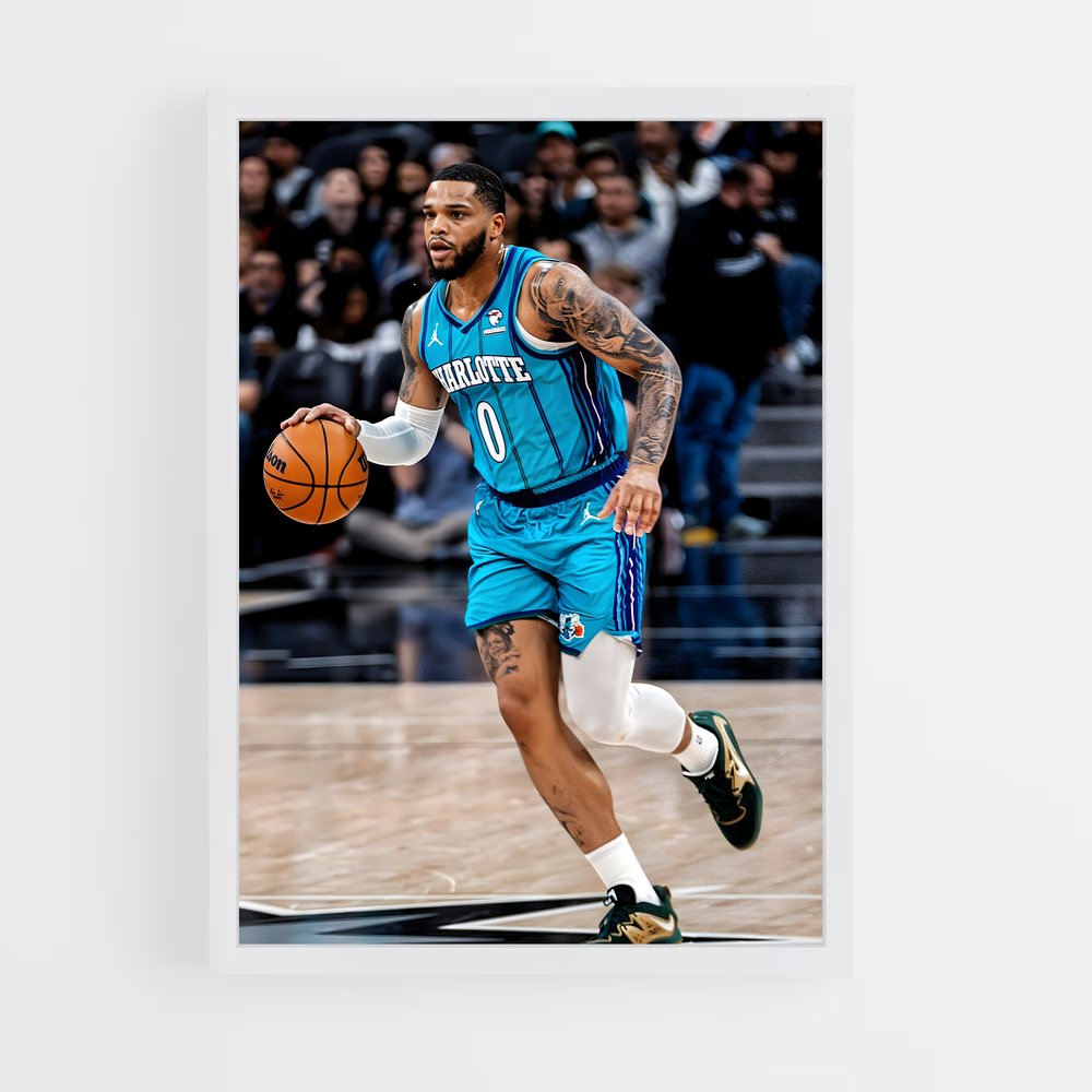 ap-charlotte hornets-8 cadre Blanc