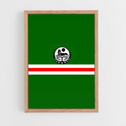 ap-chechnya flag-2 cadre Bois clair