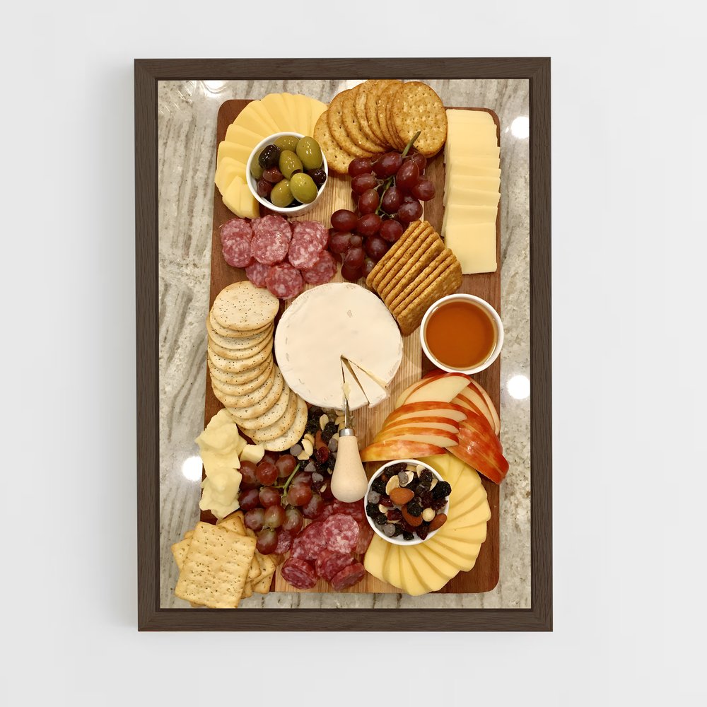ap-cheese platter-4 cadre Bois foncé