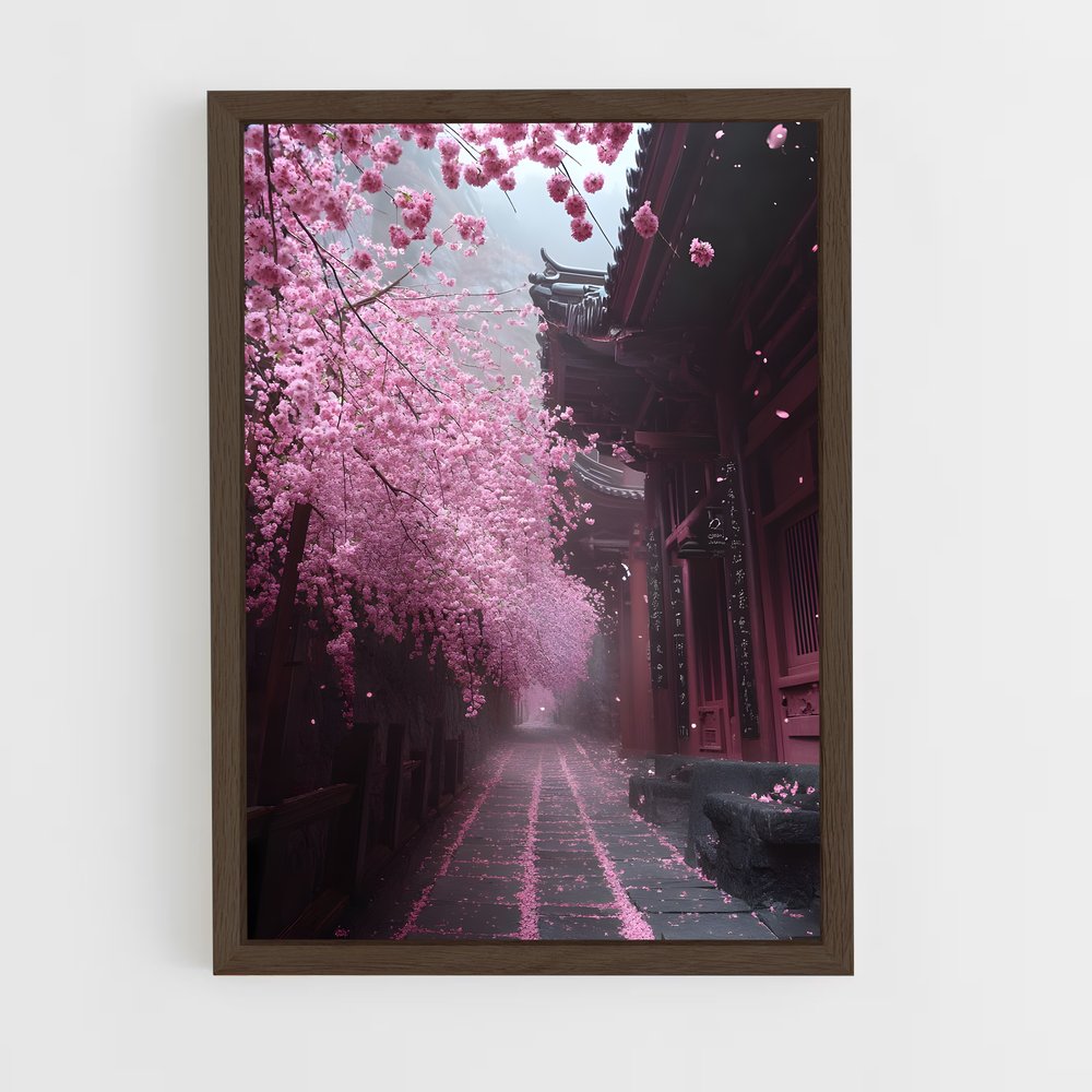 ap-cherry blossom-7 cadre Bois foncé