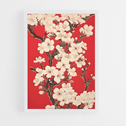 ap-cherry blossom patterns-11 cadre Blanc
