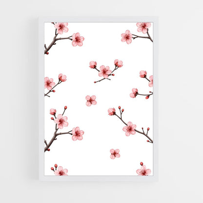 ap-cherry blossom patterns-4 cadre Blanc