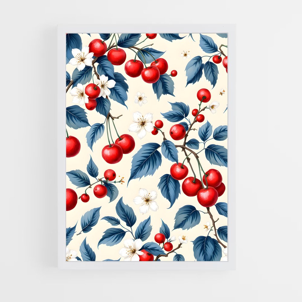 ap-cherry blossom patterns-8 cadre Blanc