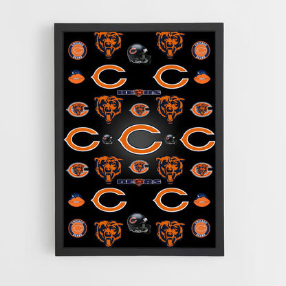 ap-chicago bears-3 cadre Noir