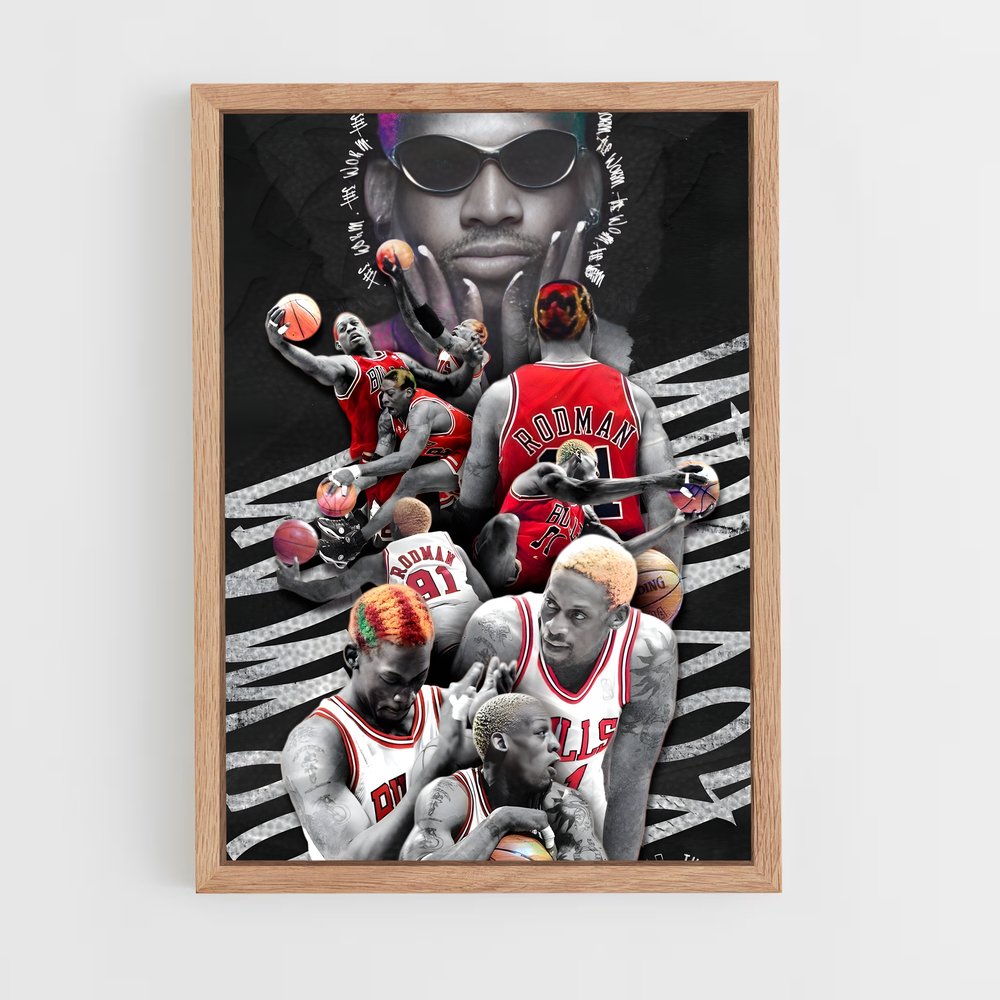 ap-chicago bulls-13 cadre Bois clair