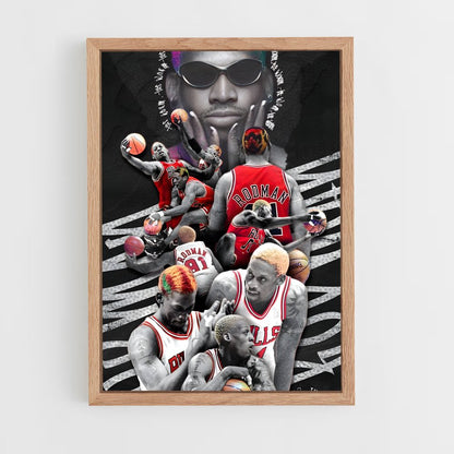 ap-chicago bulls-13 cadre Bois clair